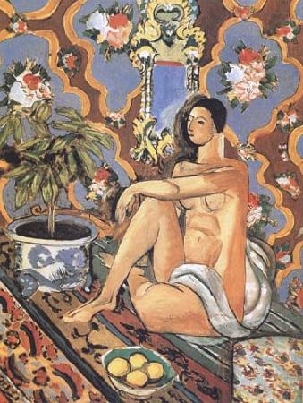 Henri Matisse Decorative Figure on an Ornamental Background (mk35) china oil painting image